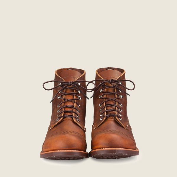 Red Wing Mens Heritage Boots - Iron Ranger - 6-inchr Rough & Tough Leather - Brown - NXF087169